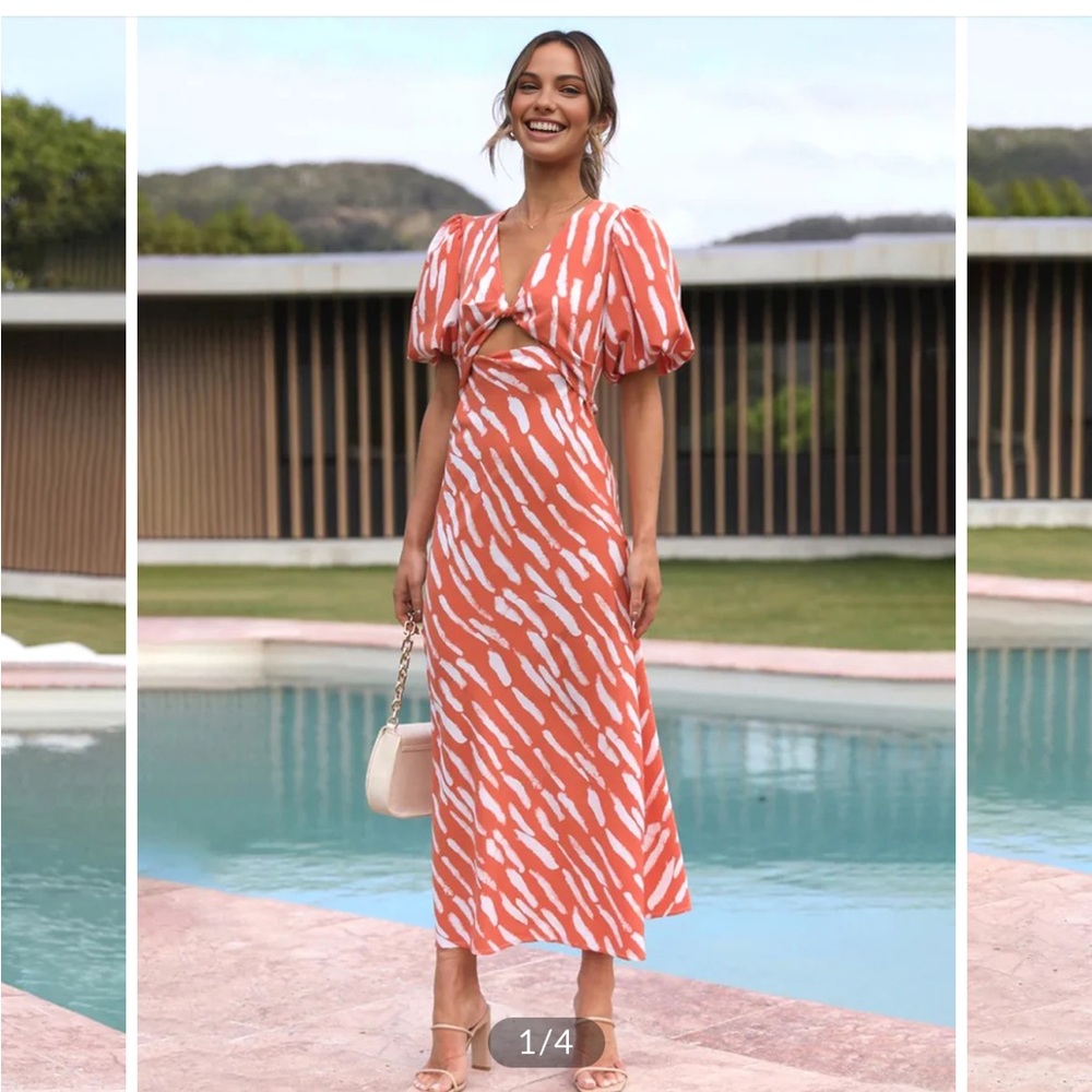 Striped Maxi Cut Out Dress